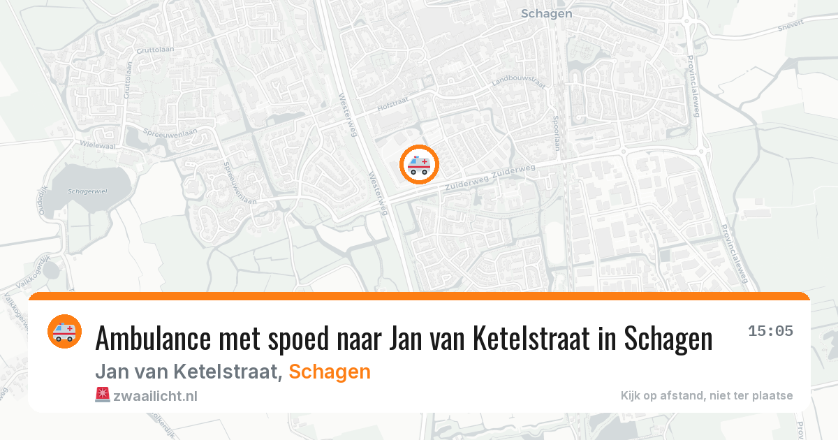 Ambulance met spoed naar Jan van Ketelstraat in Schagen — 4 mei 2026