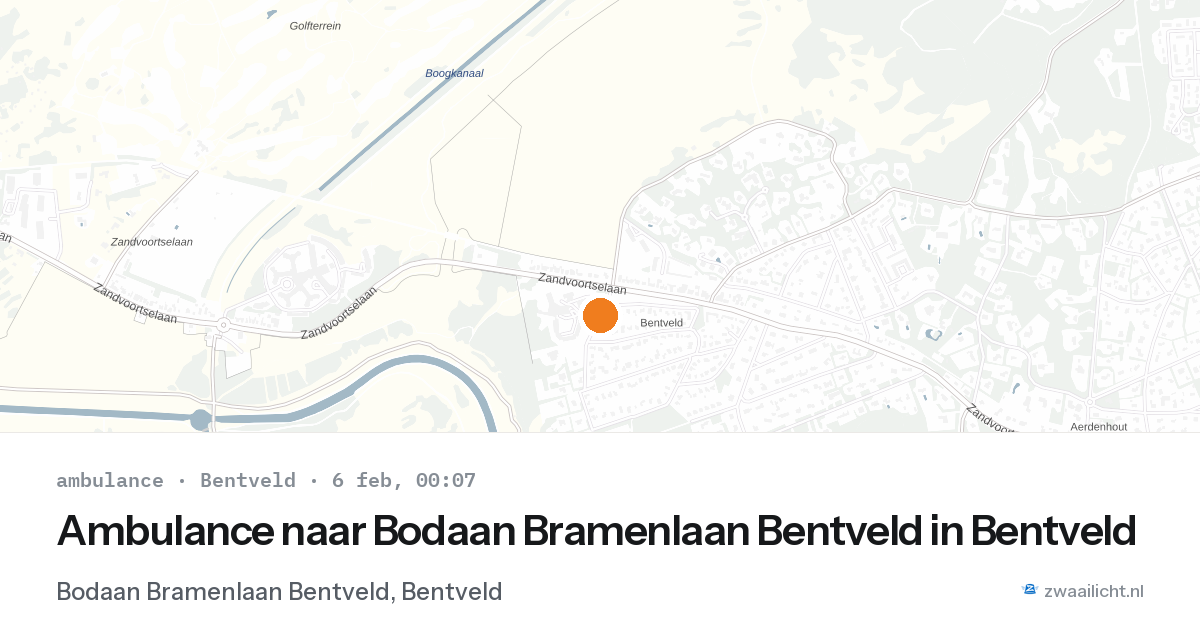 Ambulance naar Bodaan Bramenlaan Bentveld in Bentveld — 5 feb 2026