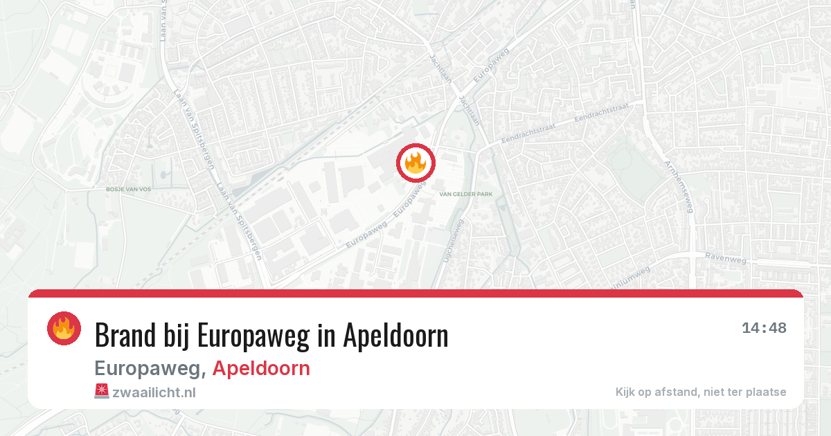Brand bij Europaweg in Apeldoorn — 3 aug 2026