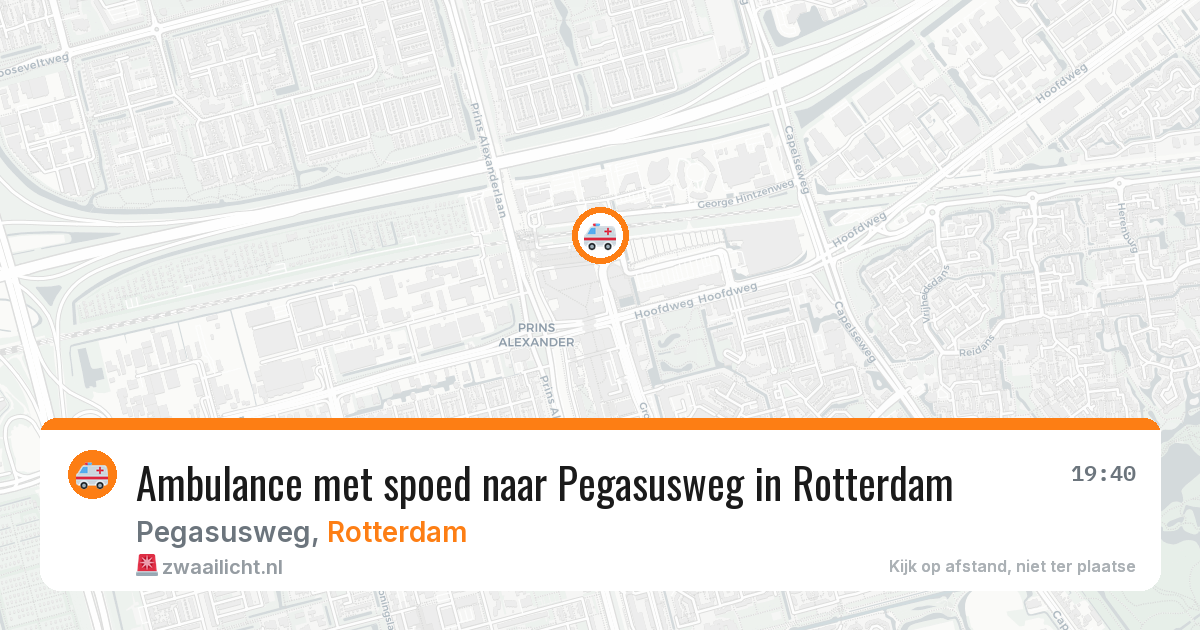 Ambulance met spoed naar Pegasusweg in Rotterdam — 26 jun 2026