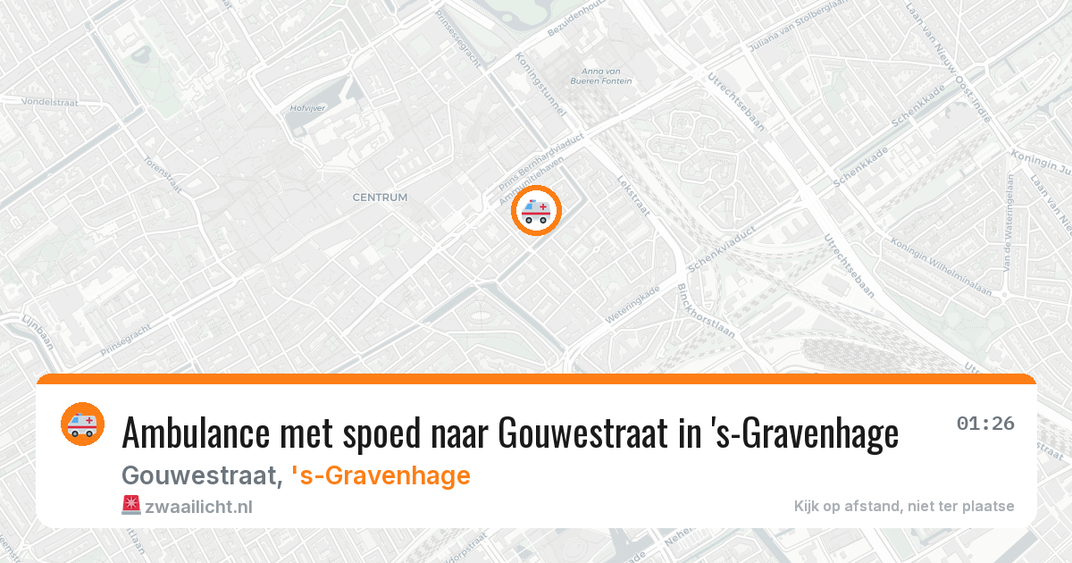 Ambulance met spoed naar Gouwestraat in 's-Gravenhage — 3 mei 2026