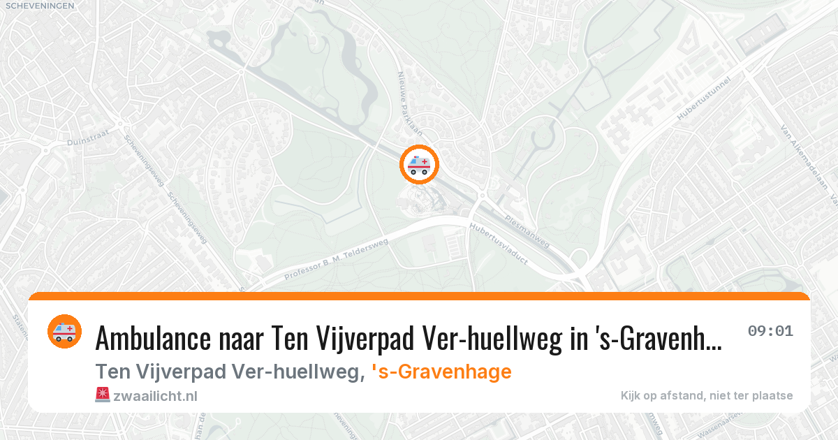Ambulance naar Ten Vijverpad Ver-huellweg in 's-Gravenhage — 17 jul 2026