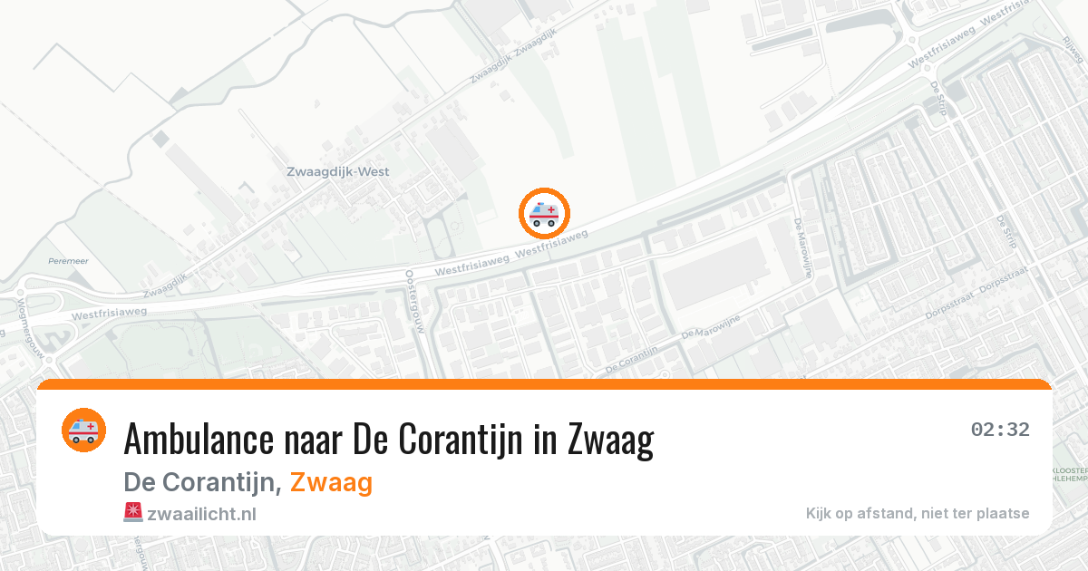 Ambulance naar De Corantijn in Zwaag — 7 jul 2026