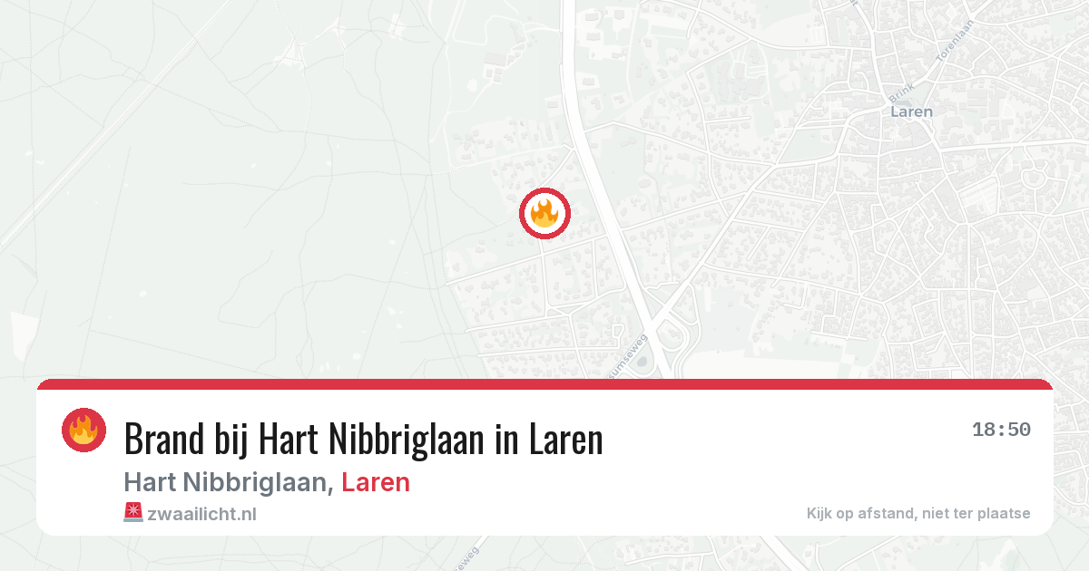 Brand bij Hart Nibbriglaan in Laren — 5 jun 2026