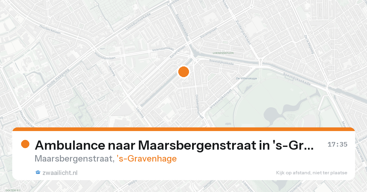 Ambulance naar Maarsbergenstraat in 's-Gravenhage — 19 aug 2026