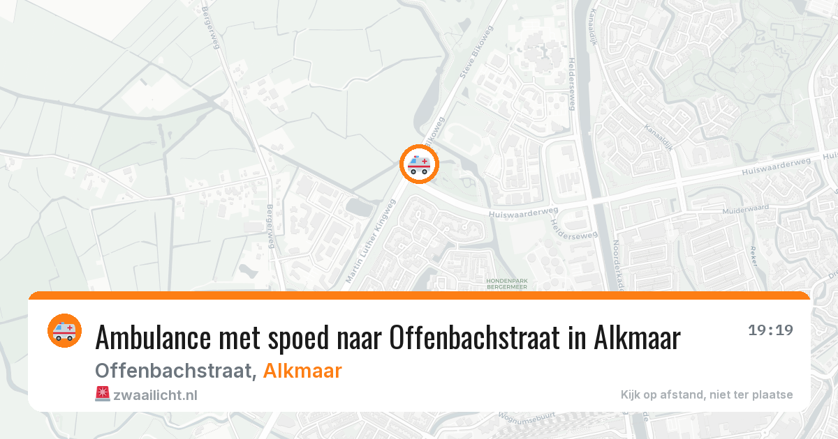 Ambulance met spoed naar Offenbachstraat in Alkmaar — 18 jul 2026