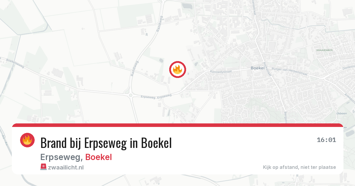Brand bij Erpseweg in Boekel — 13 jul 2026