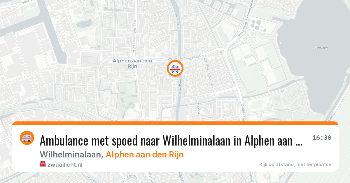 Ambulance met spoed naar Wilhelminalaan in Alphen aan den Rijn — 27 jul 2026