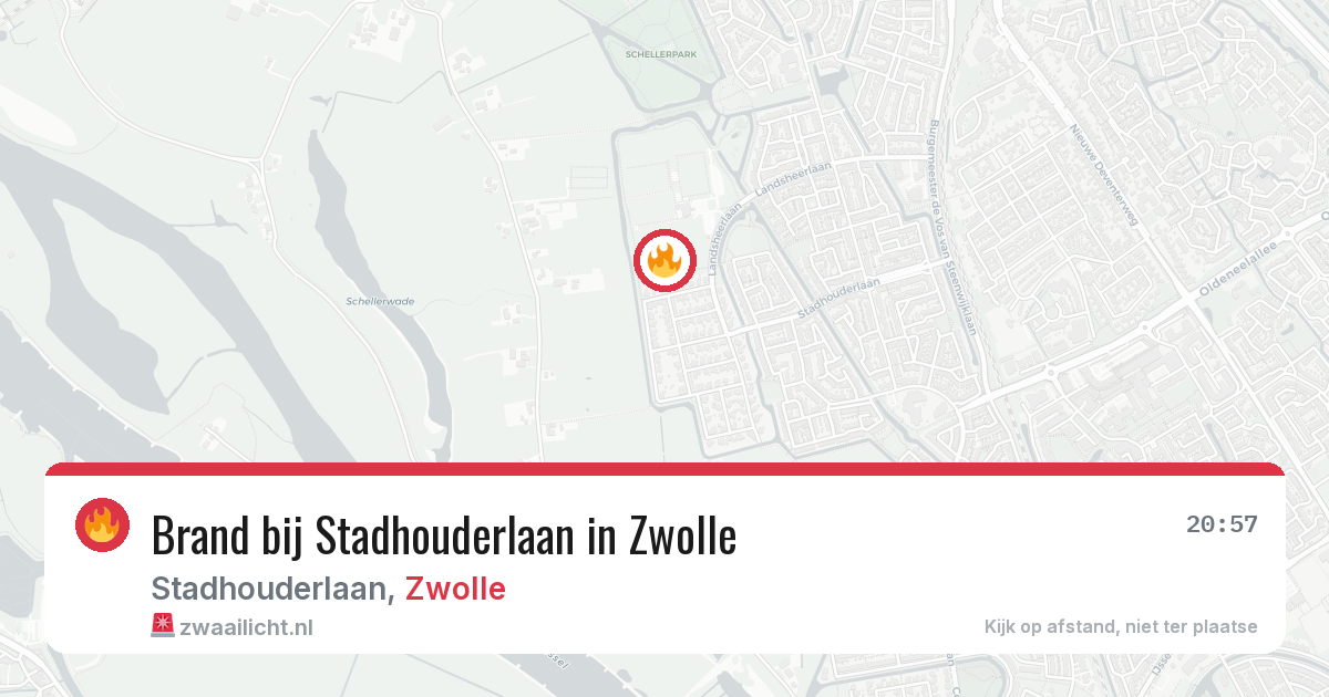 Brand bij Stadhouderlaan in Zwolle — 31 mrt 2026