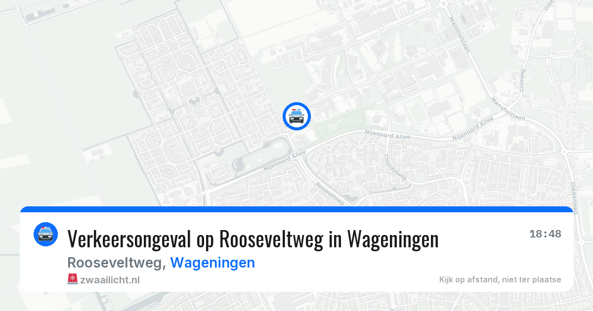 Verkeersongeval op Rooseveltweg in Wageningen — 2 apr 2026