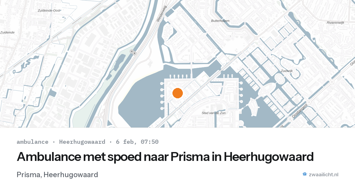 Ambulance met spoed naar Prisma in Heerhugowaard — 6 feb 2026