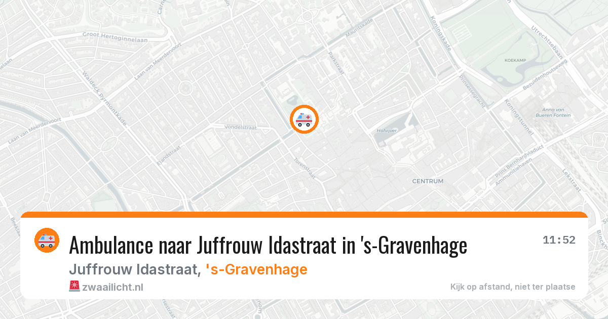 Ambulance naar Juffrouw Idastraat in 's-Gravenhage — 24 mrt 2026