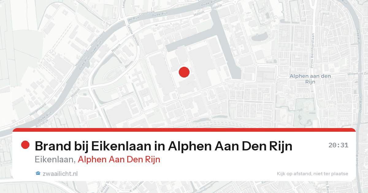 Brand bij Eikenlaan in Alphen Aan Den Rijn — 19 aug 2026