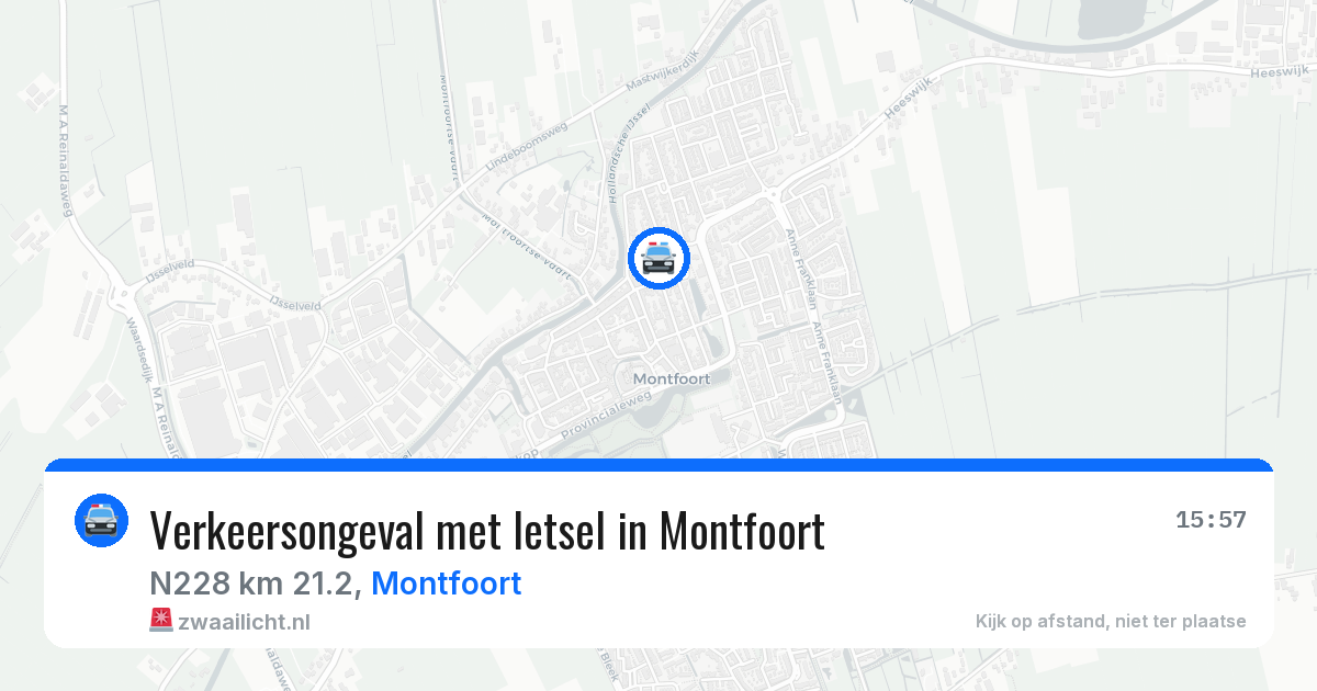 Verkeersongeval met letsel in Montfoort — 14 jul 2026