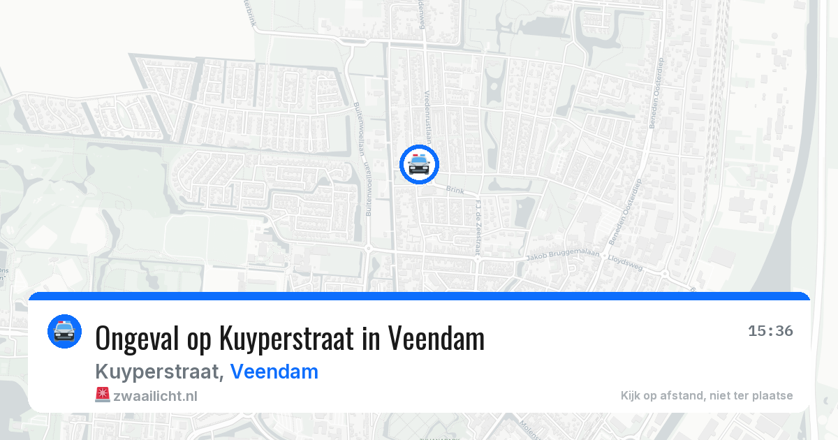 Ongeval op Kuyperstraat in Veendam — 4 aug 2026