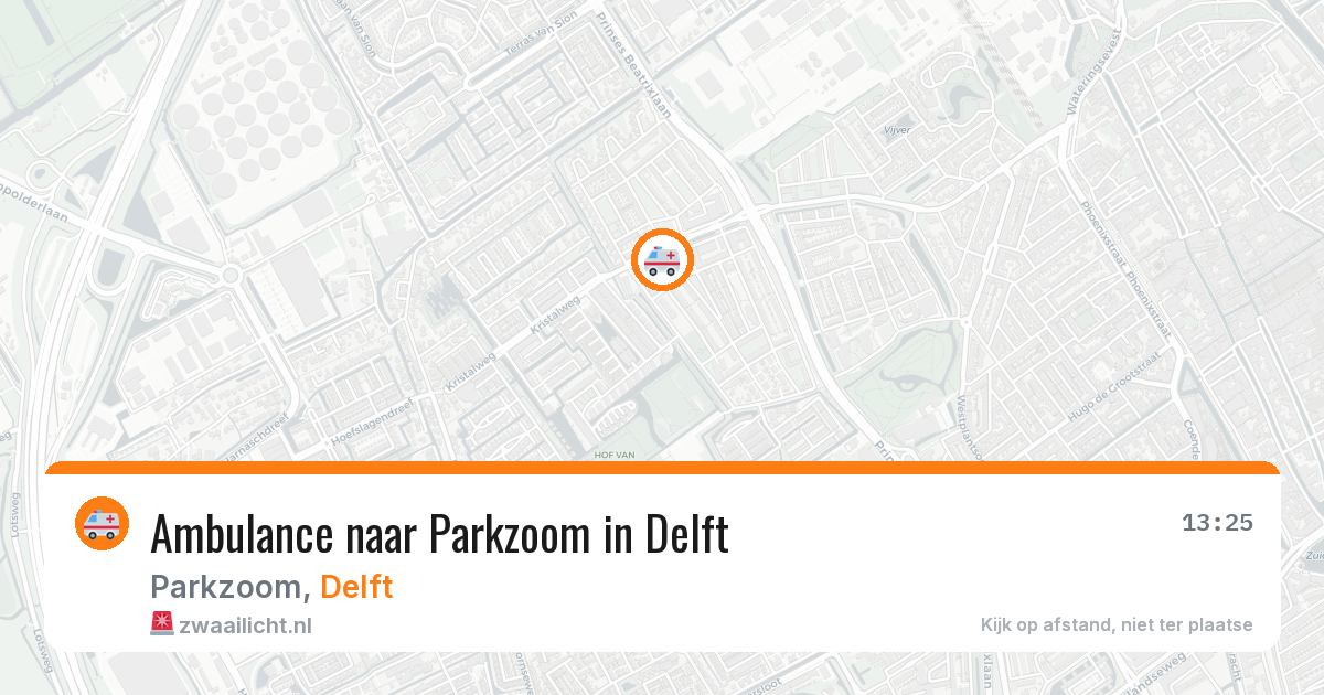 Ambulance naar Parkzoom in Delft — 27 mei 2026