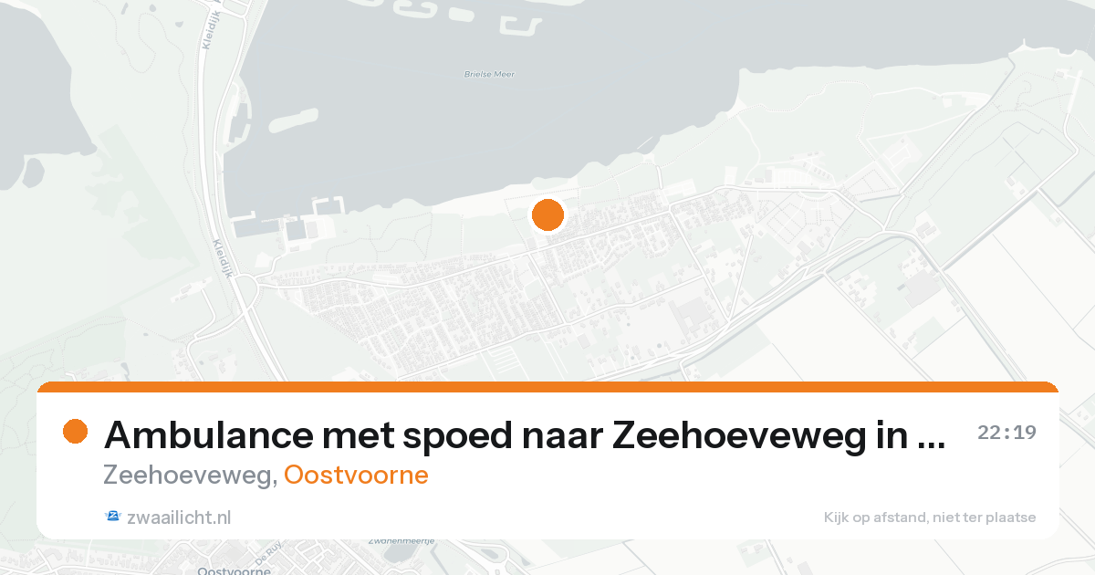 Ambulance met spoed naar Zeehoeveweg in Oostvoorne — 27 mei 2026