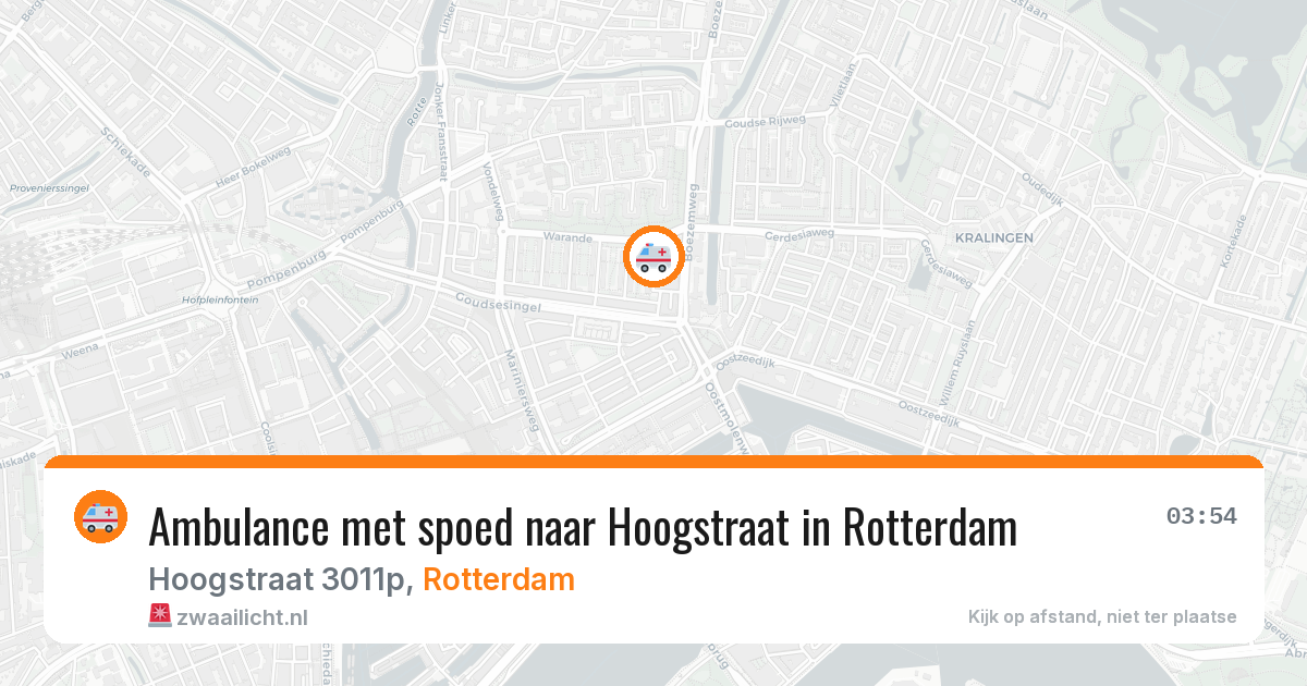 Ambulance met spoed naar Hoogstraat in Rotterdam — 7 mei 2026