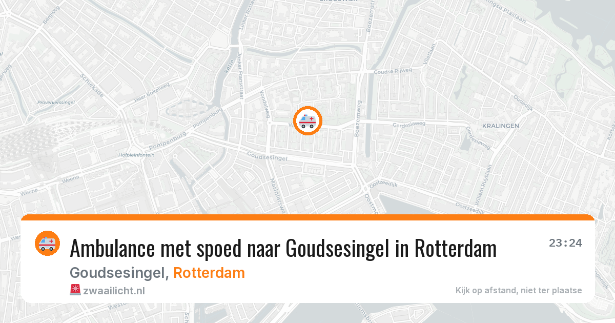 Ambulance met spoed naar Goudsesingel in Rotterdam — 4 apr 2026