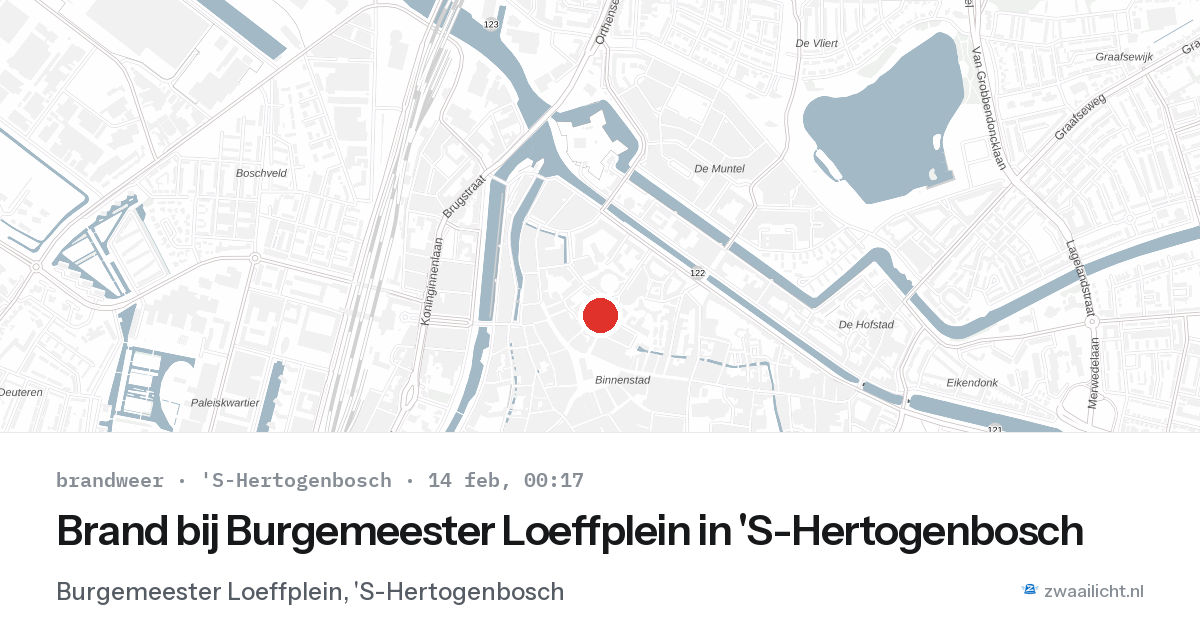 Brand bij Burgemeester Loeffplein in 'S-Hertogenbosch — 13 feb 2026