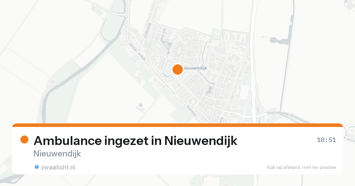 Ambulance ingezet in Nieuwendijk — 12 aug 2026