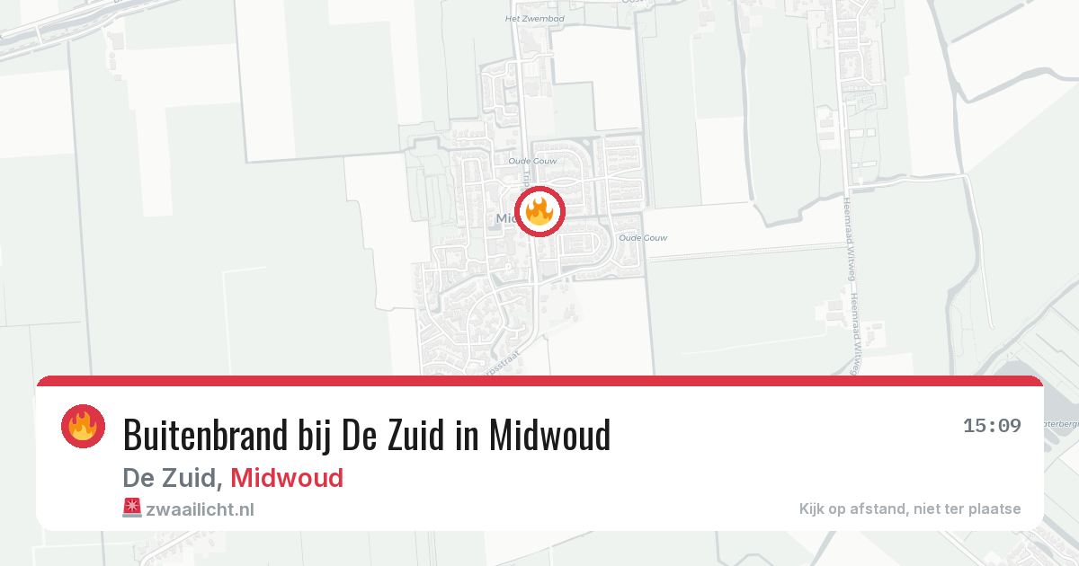 Buitenbrand bij De Zuid in Midwoud — 15 apr 2026