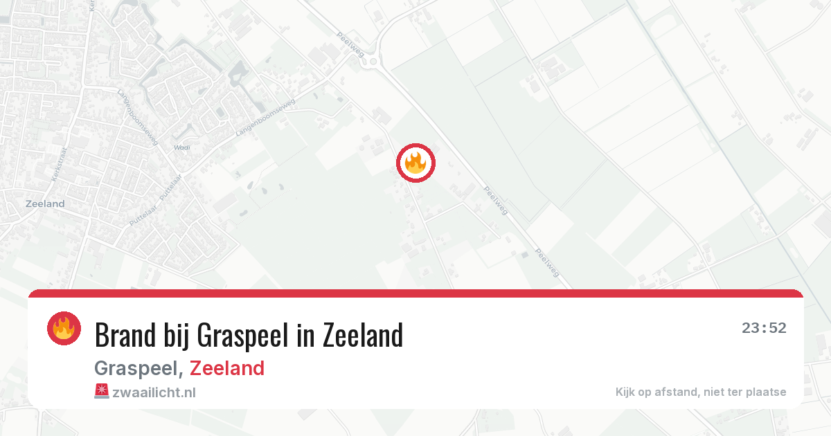 Brand bij Graspeel in Zeeland — 22 apr 2026