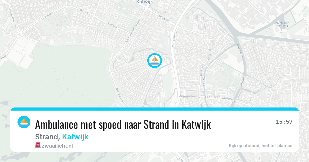Ambulance met spoed naar Strand in Katwijk — 12 aug 2026