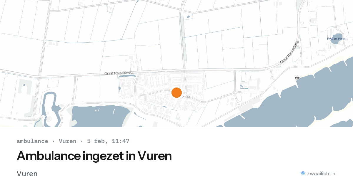 Ambulance ingezet in Vuren — 5 feb 2026