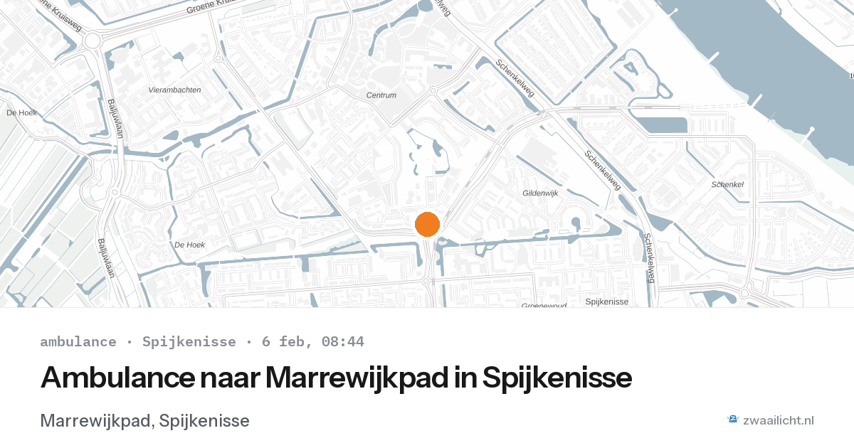 Ambulance naar Marrewijkpad in Spijkenisse — 6 feb 2026