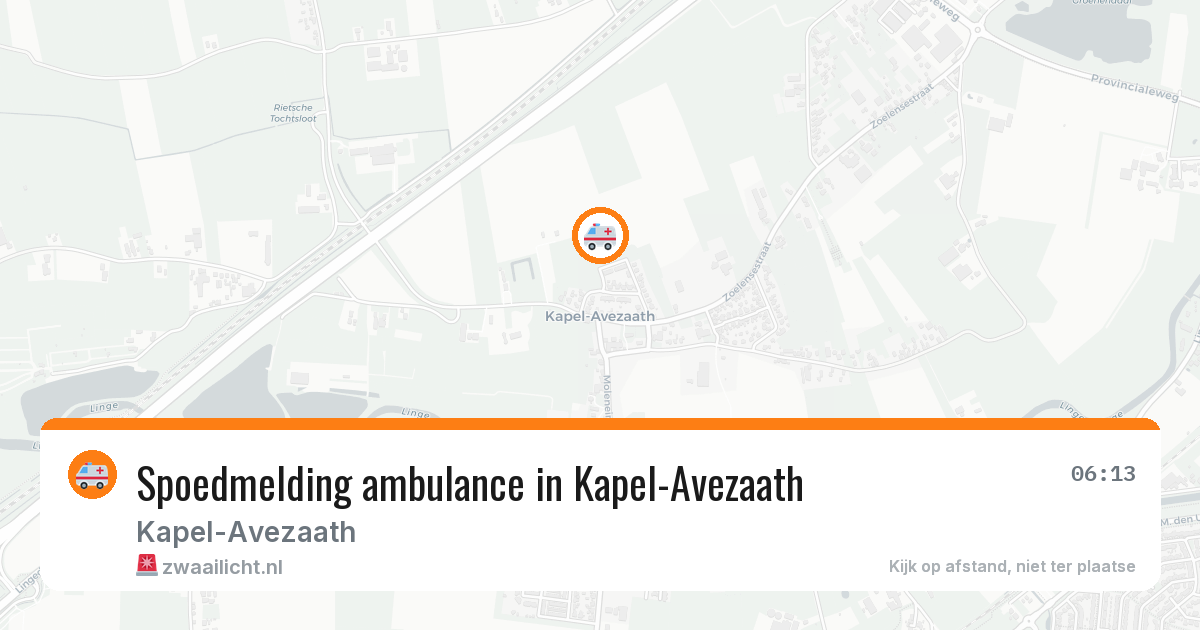 Spoedmelding ambulance in Kapel-Avezaath — 29 jan 2026