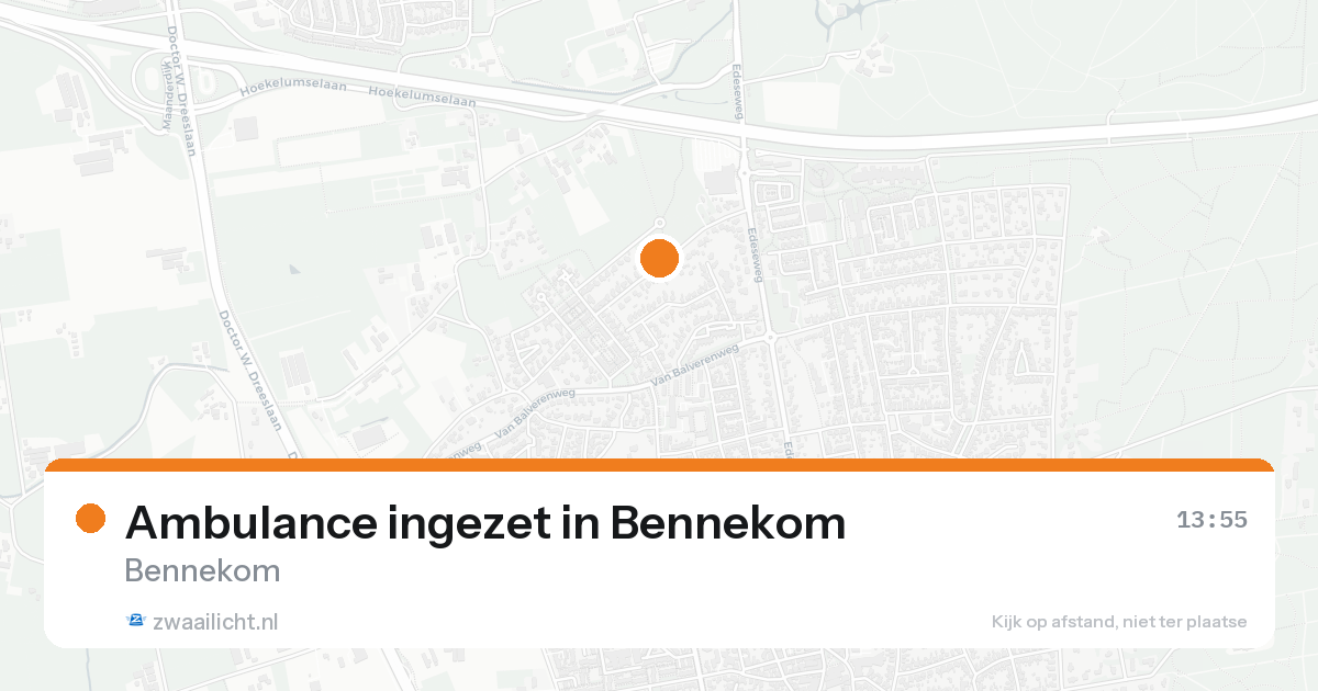 Ambulance ingezet in Bennekom — 20 aug 2026