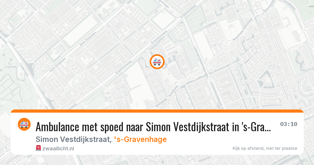 Ambulance met spoed naar Simon Vestdijkstraat in 's-Gravenhage — 25 apr 2026
