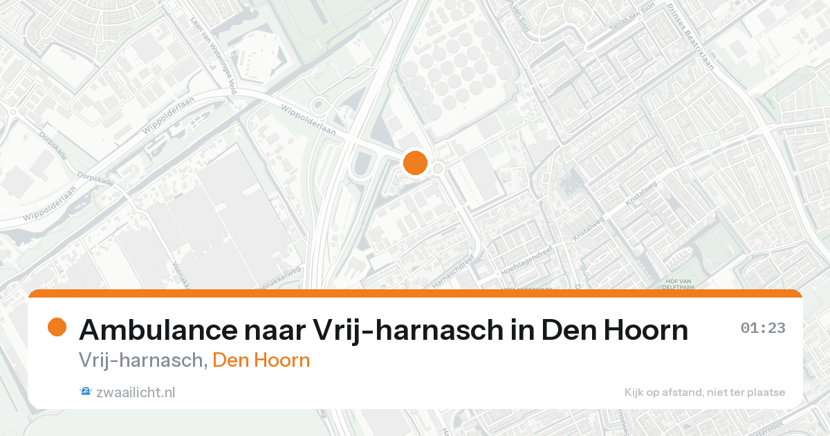 Ambulance naar Vrij-harnasch in Den Hoorn — 15 aug 2026