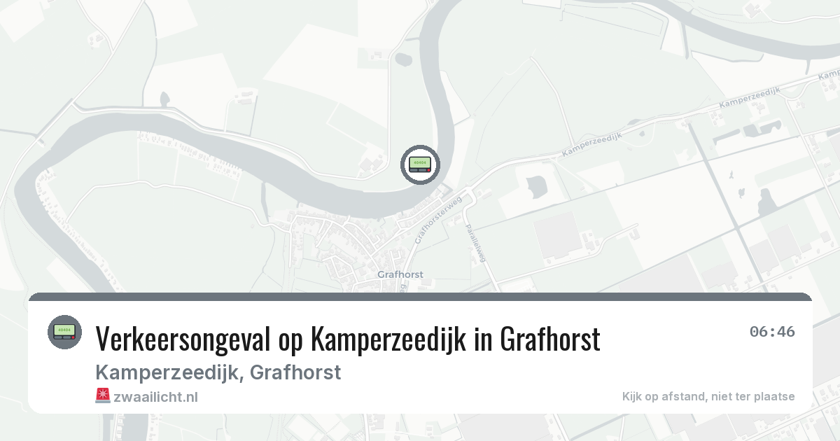 Verkeersongeval op Kamperzeedijk in Grafhorst — 19 feb 2026