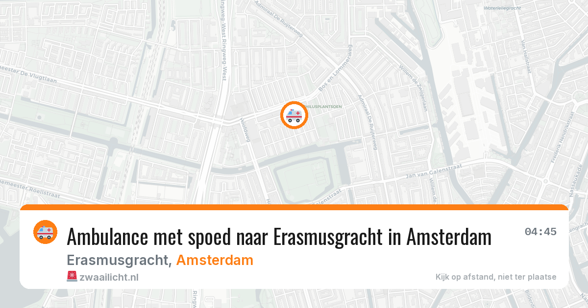 Ambulance met spoed naar Erasmusgracht in Amsterdam — 28 apr 2026
