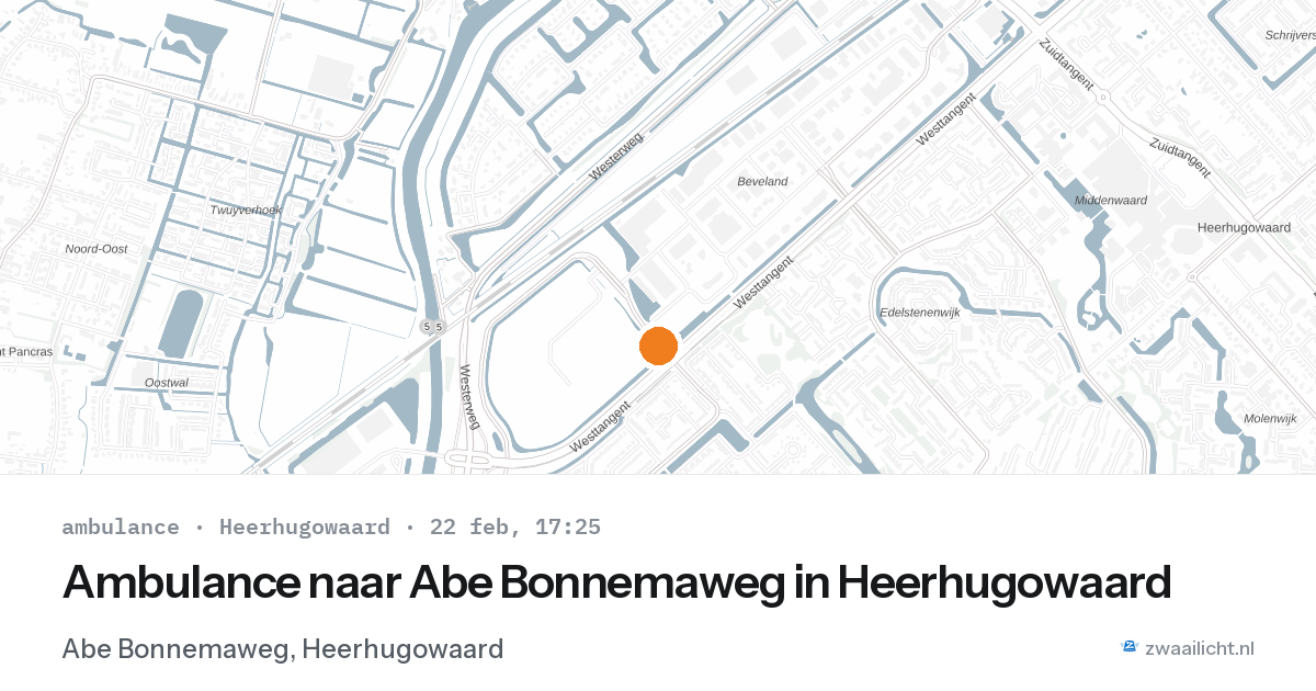 Ambulance naar Abe Bonnemaweg in Heerhugowaard — 22 feb 2026