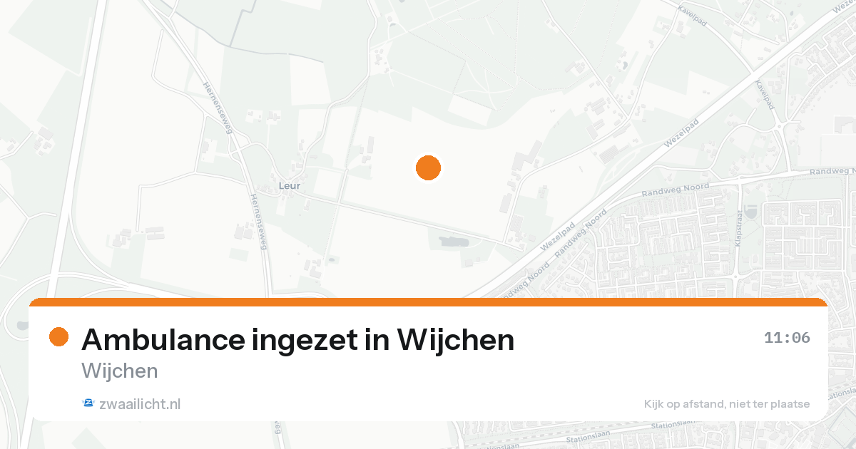 Ambulance ingezet in Wijchen — 15 aug 2026