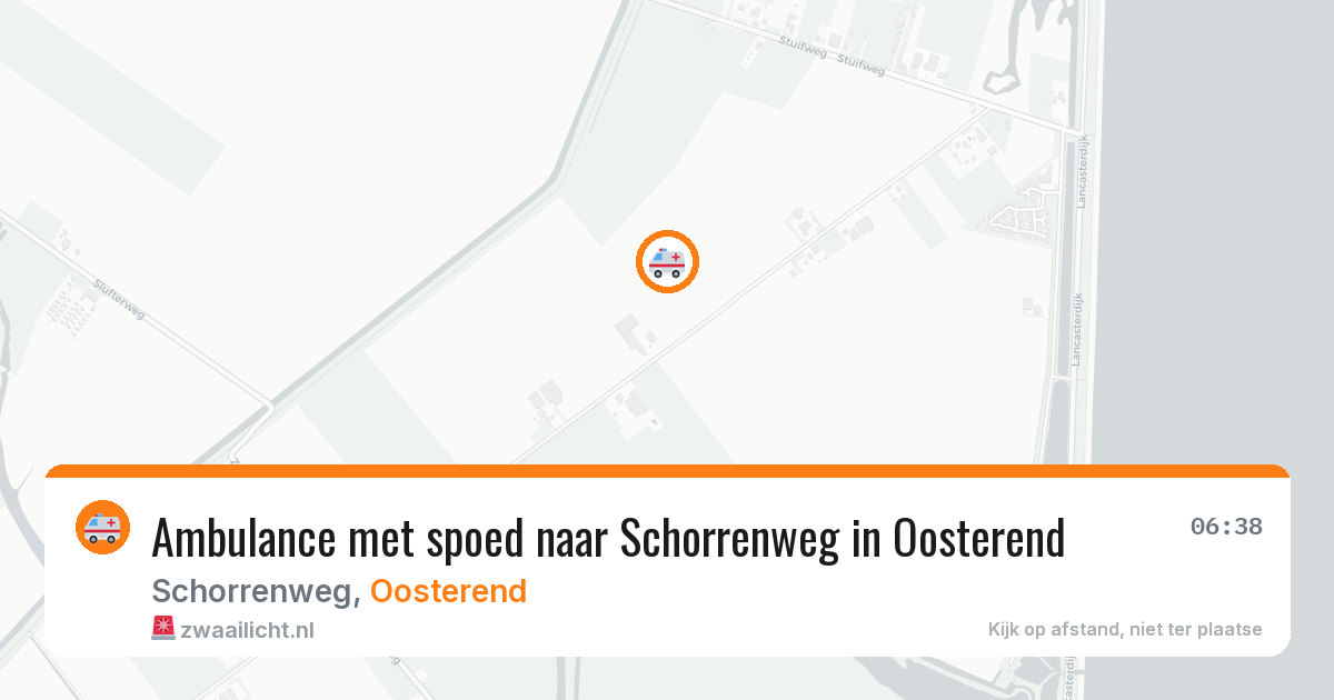Ambulance met spoed naar Schorrenweg in Oosterend — 27 jul 2026