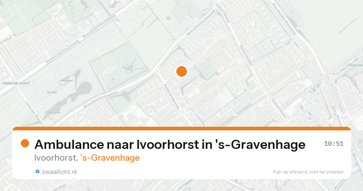 Ambulance naar Ivoorhorst in 's-Gravenhage — 15 aug 2026