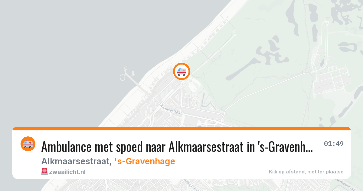 Ambulance met spoed naar Alkmaarsestraat in 's-Gravenhage — 1 aug 2026