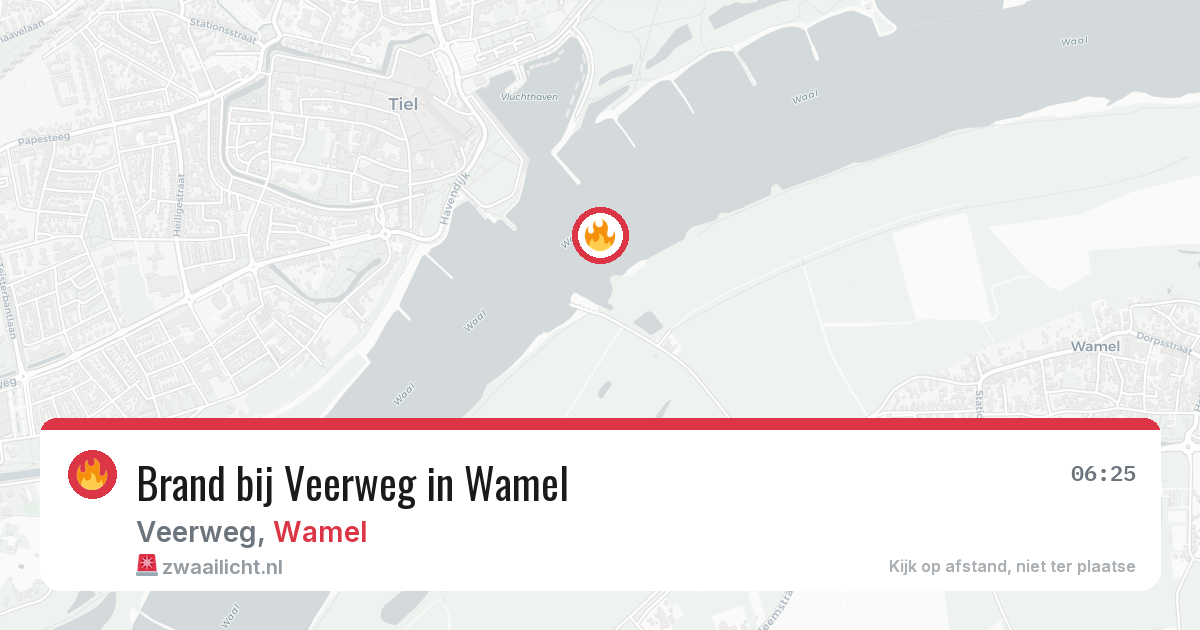 Brand bij Veerweg in Wamel — 9 jun 2026