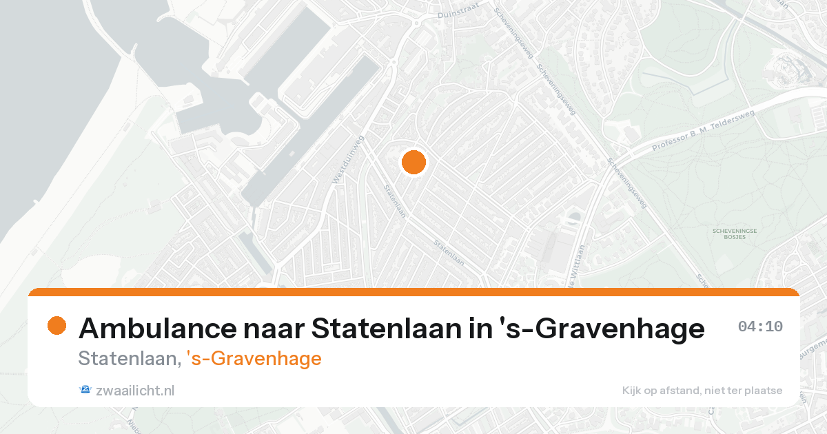 Ambulance naar Statenlaan in 's-Gravenhage — 23 aug 2026