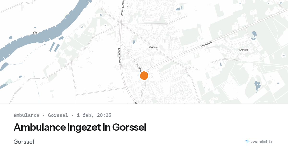 Ambulance ingezet in Gorssel — 1 feb 2026