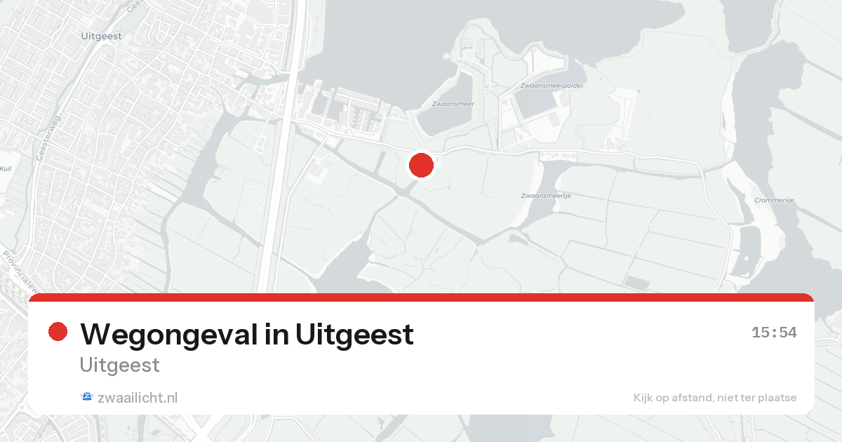 Wegongeval in Uitgeest — 25 aug 2026