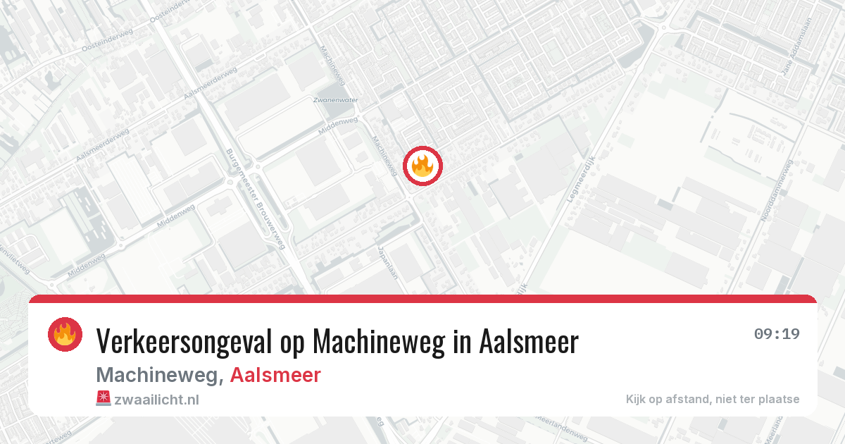Verkeersongeval op Machineweg in Aalsmeer — 2 jul 2026