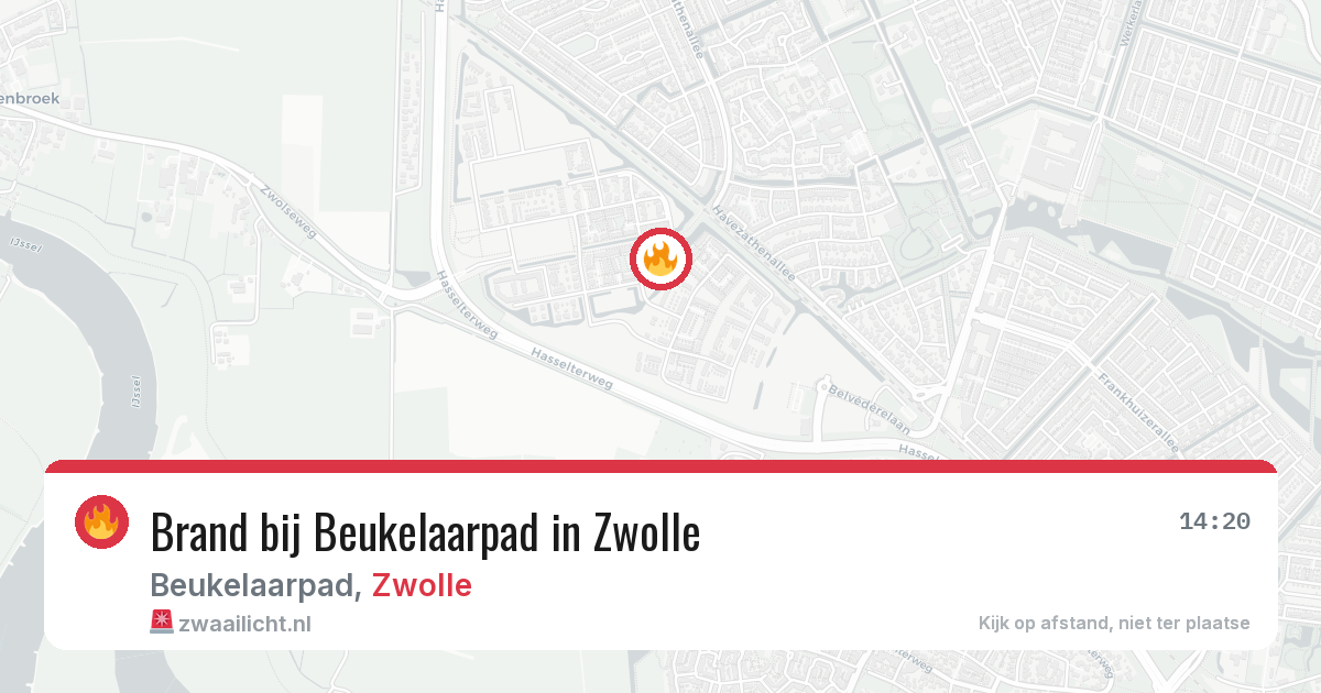 Brand bij Beukelaarpad in Zwolle — 2 jul 2026