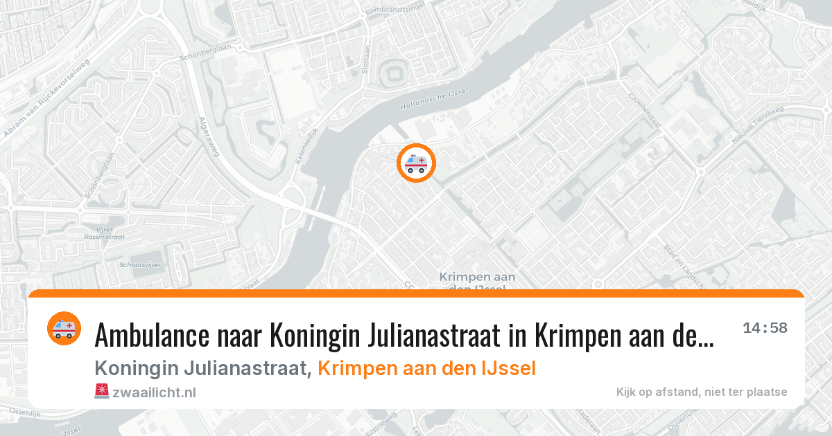 Ambulance naar Koningin Julianastraat in Krimpen aan den IJssel — 23 mei 2026