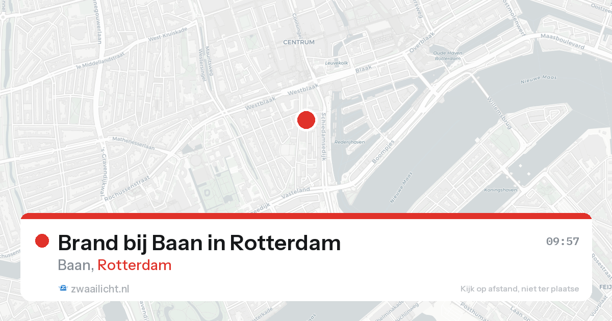 Brand bij Baan in Rotterdam — 22 aug 2026