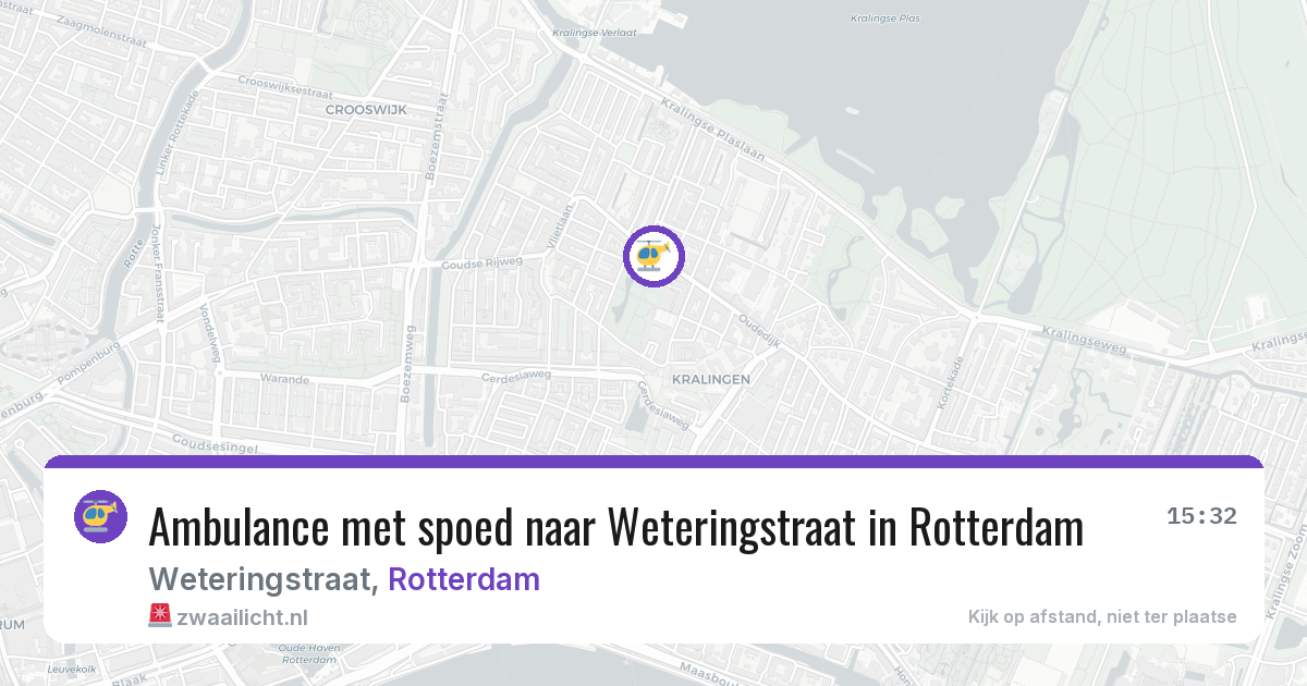 Ambulance met spoed naar Weteringstraat in Rotterdam — 30 jun 2026